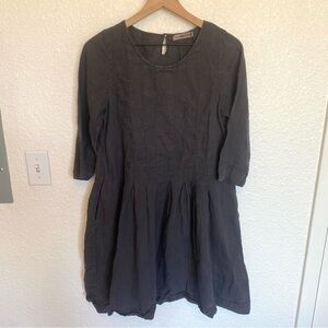 Mes Soeurs Et Moi Women's Size 0 100% Linen Dress Grey Minimalist Lagenlook